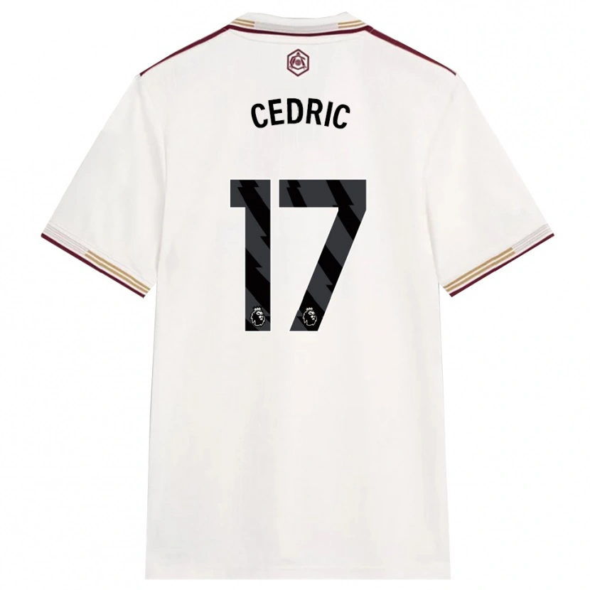 Danxen Criança Camisola Cedric Soares #17 Branco Sujo Borgonha Terceiro 2025/26 Camisa Brasil