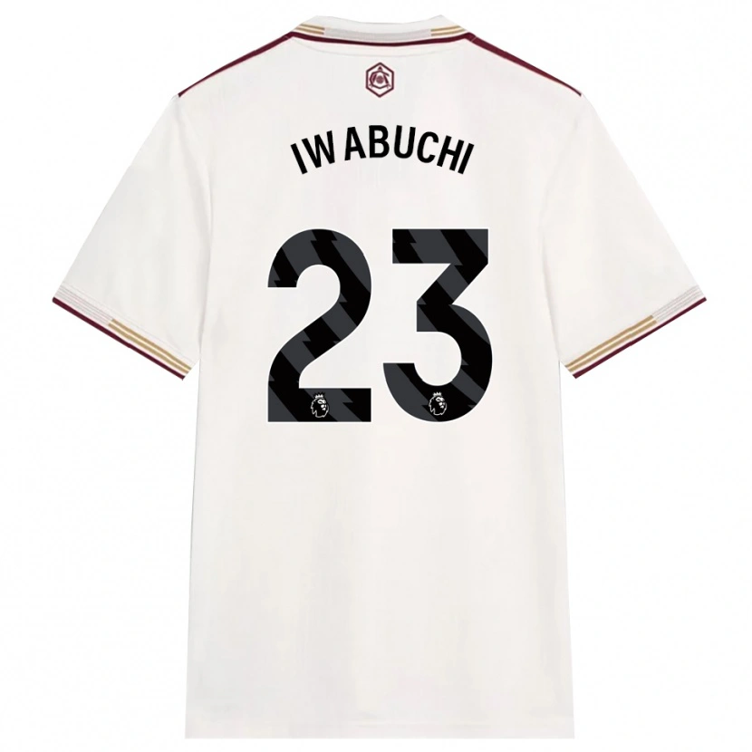 Danxen Criança Camisola Mana Iwabuchi #23 Branco Sujo Borgonha Terceiro 2025/26 Camisa Brasil