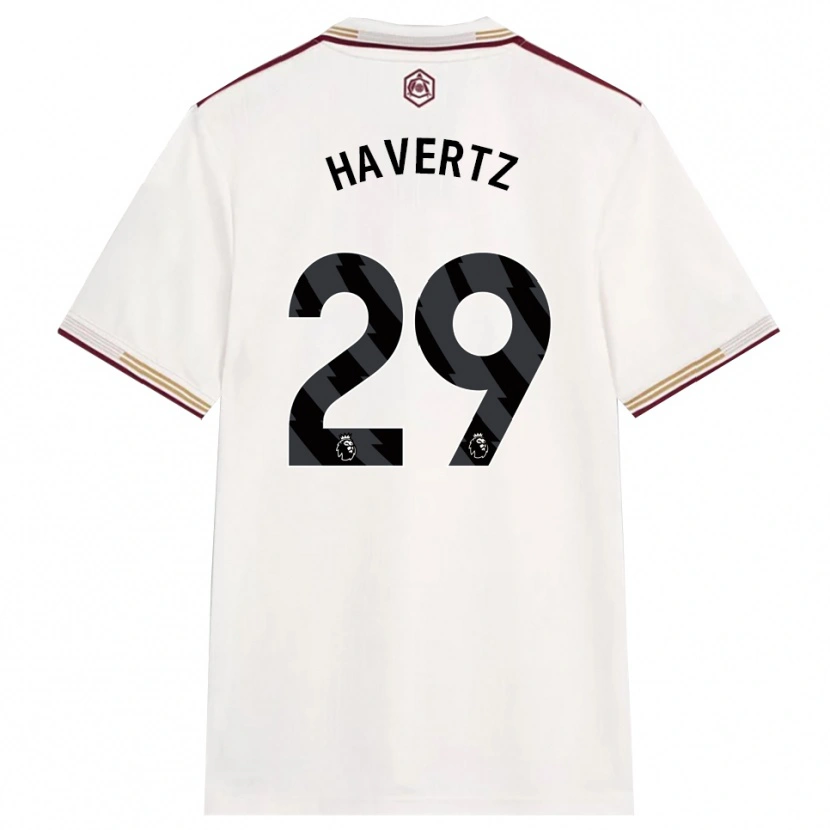 Danxen Criança Camisola Kai Havertz #29 Branco Sujo Borgonha Terceiro 2025/26 Camisa Brasil