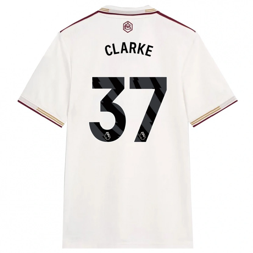 Danxen Criança Camisola Brayden Clarke #37 Branco Sujo Borgonha Terceiro 2025/26 Camisa Brasil