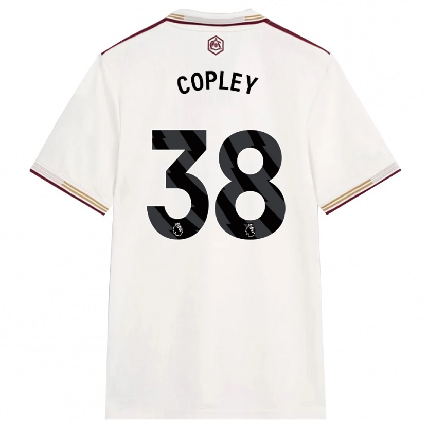 Danxen Criança Camisola Louie Copley #38 Branco Sujo Borgonha Terceiro 2025/26 Camisa Brasil