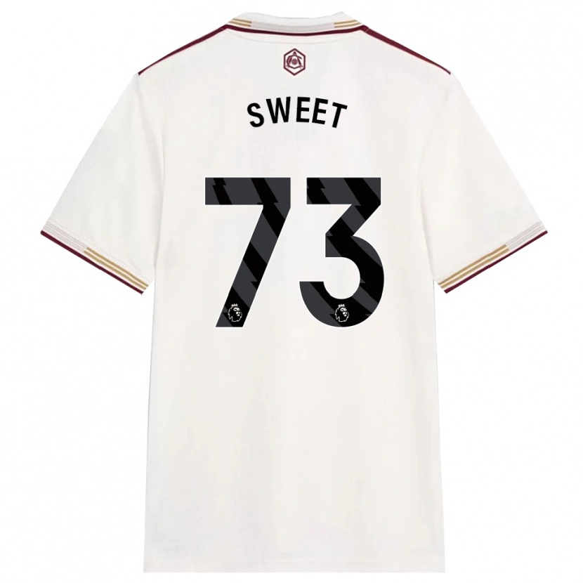 Danxen Criança Camisola James Sweet #73 Branco Sujo Borgonha Terceiro 2025/26 Camisa Brasil