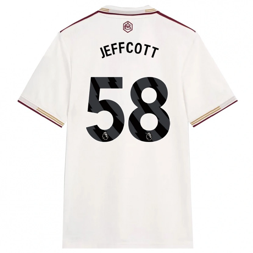 Danxen Criança Camisola Henry Jeffcott #58 Branco Sujo Borgonha Terceiro 2025/26 Camisa Brasil
