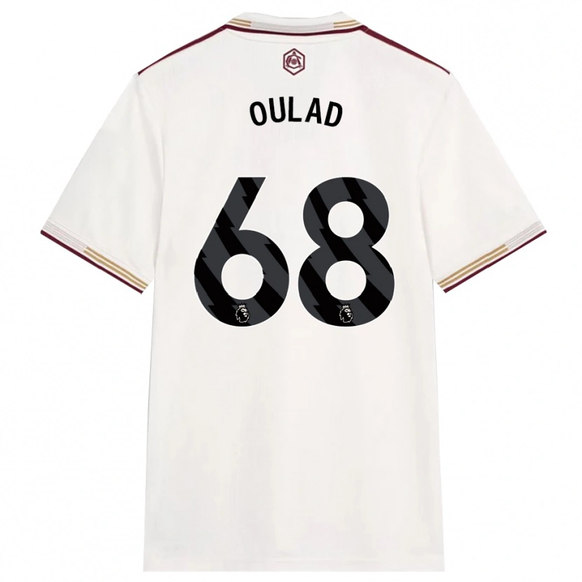 Danxen Criança Camisola Salah-Eddine Oulad M'hand #68 Branco Sujo Borgonha Terceiro 2025/26 Camisa Brasil