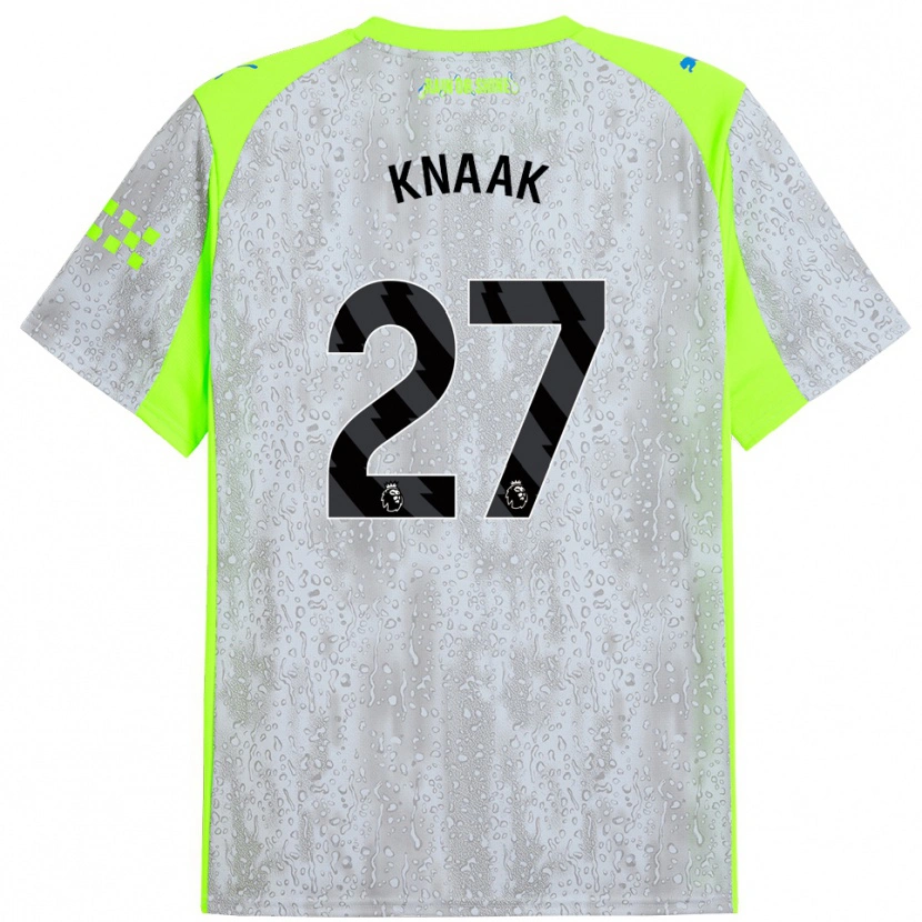 Danxen Criança Camisola Rebecca Knaak #27 Cinza Amarelo Terceiro 2025/26 Camisa Brasil