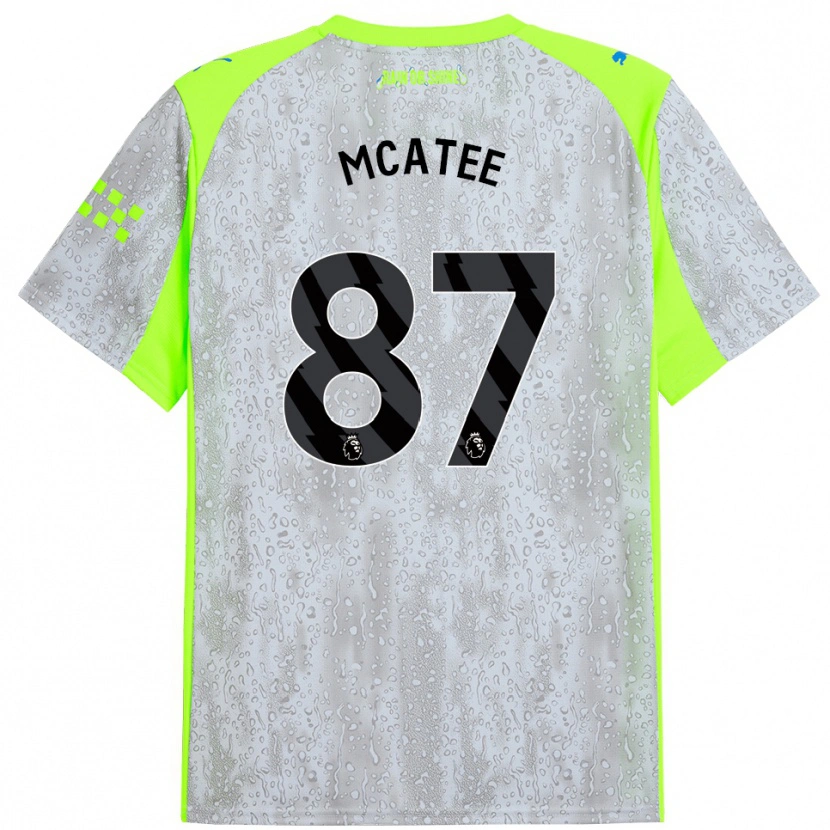 Danxen Criança Camisola James Mcatee #87 Cinza Amarelo Terceiro 2025/26 Camisa Brasil