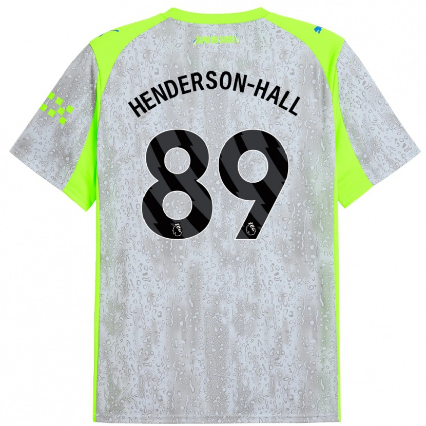Danxen Criança Camisola Matty Henderson-Hall #89 Cinza Amarelo Terceiro 2025/26 Camisa Brasil