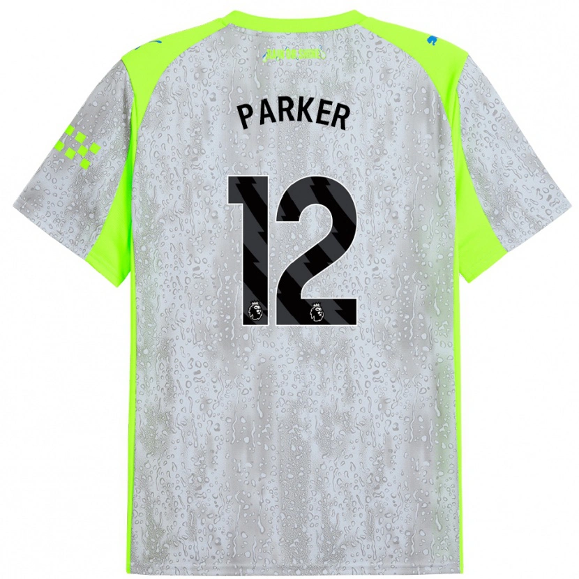 Danxen Criança Camisola Xavier Parker #12 Cinza Amarelo Terceiro 2025/26 Camisa Brasil