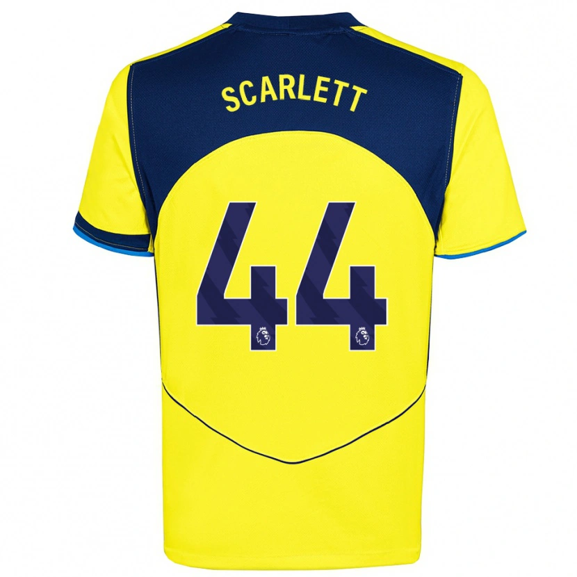 Danxen Criança Camisola Dane Scarlett #44 Amarelo Marinho Terceiro 2025/26 Camisa Brasil