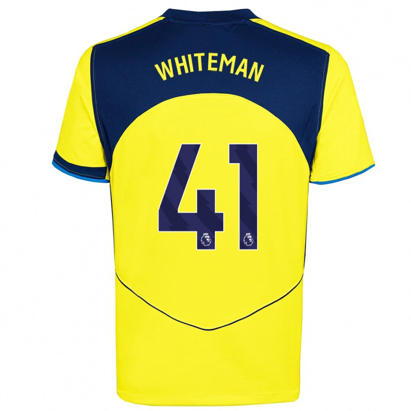 Danxen Criança Camisola Alfie Whiteman #41 Amarelo Marinho Terceiro 2025/26 Camisa Brasil