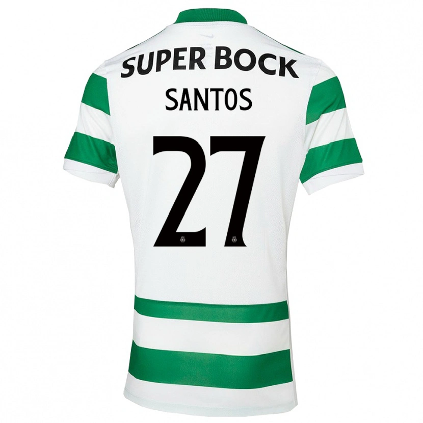 Danxen Homem Camisola Alisson Santos #27 Verde Branco Principal 2025/26 Camisa Brasil