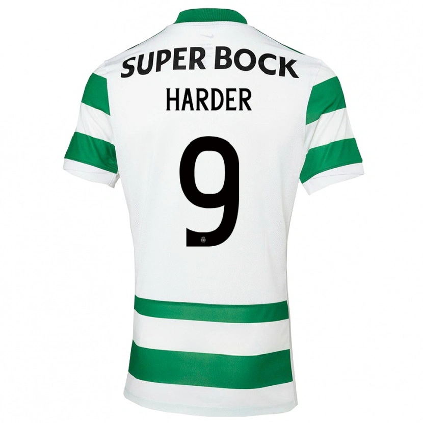 Danxen Homem Camisola Conrad Harder #9 Verde Branco Principal 2025/26 Camisa Brasil