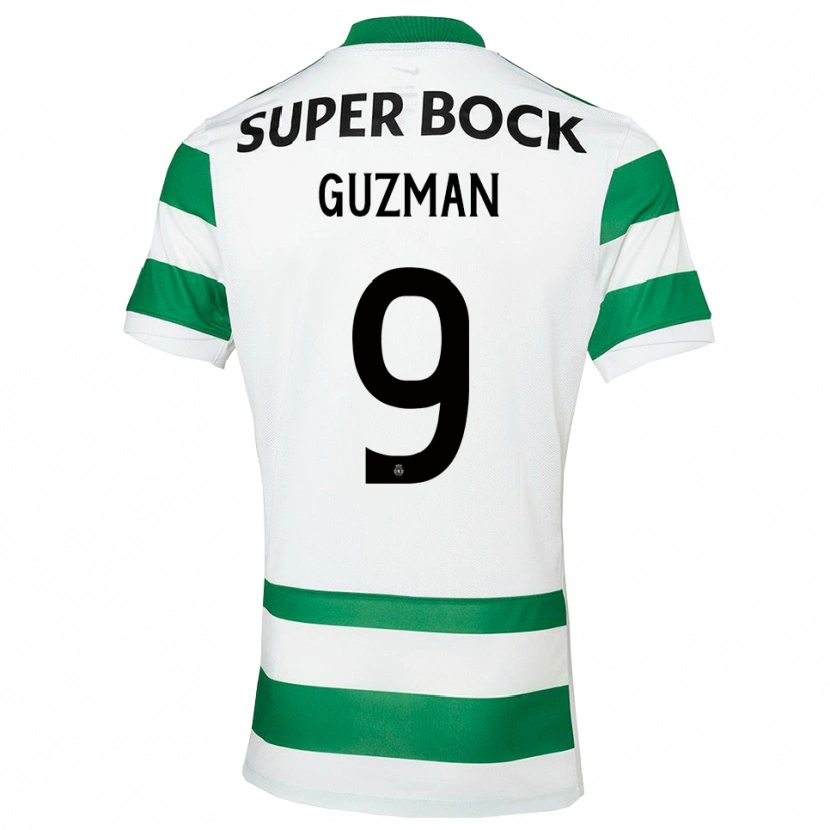 Danxen Homem Camisola Víctor Guzmán #9 Verde Branco Principal 2025/26 Camisa Brasil