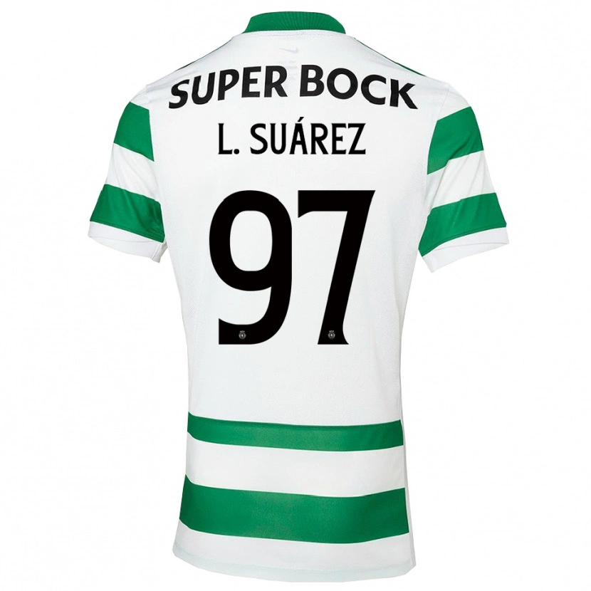 Danxen Homem Camisola Luis Suárez #97 Verde Branco Principal 2025/26 Camisa Brasil