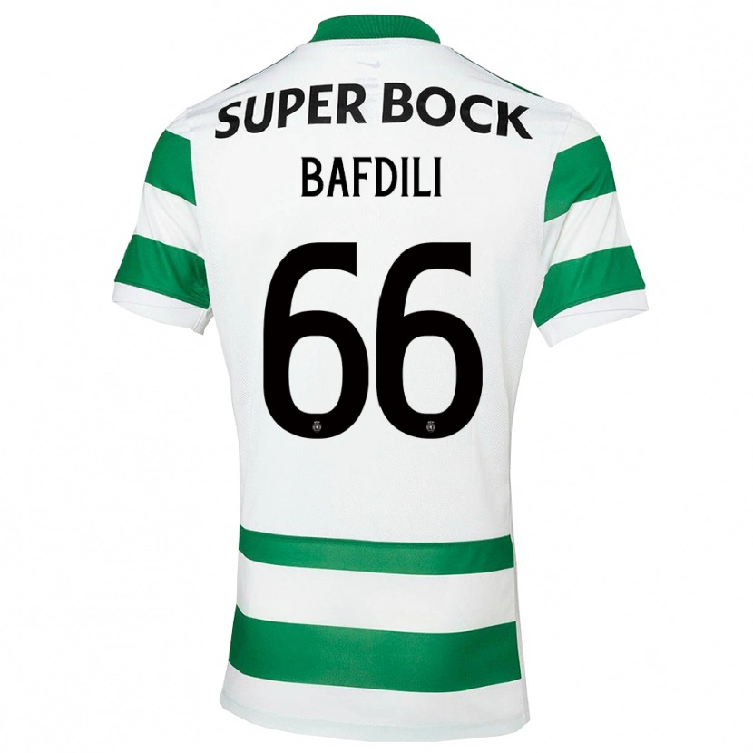 Danxen Homem Camisola Zaïd Bafdili #66 Verde Branco Principal 2025/26 Camisa Brasil
