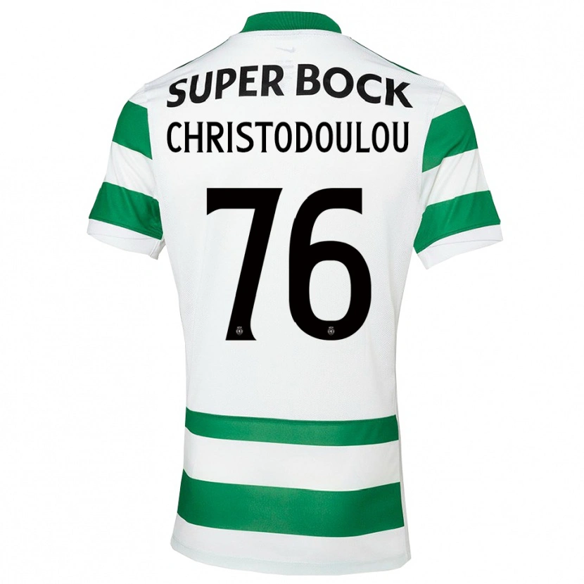 Danxen Homem Camisola Argyris Christodoulou #76 Verde Branco Principal 2025/26 Camisa Brasil