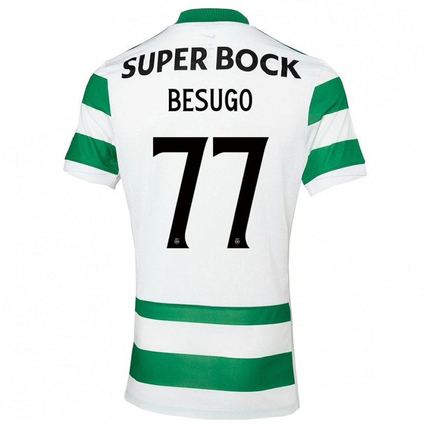 Danxen Homem Camisola Rafael Besugo #77 Verde Branco Principal 2025/26 Camisa Brasil