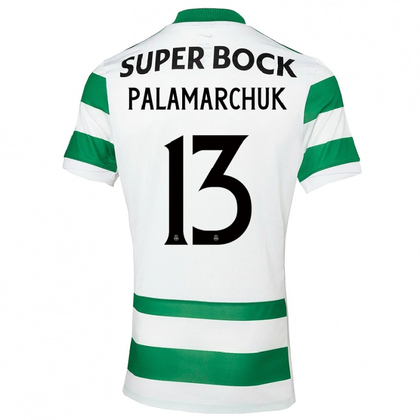 Danxen Homem Camisola Cristiano Vitaly Palamarchuk #13 Verde Branco Principal 2025/26 Camisa Brasil