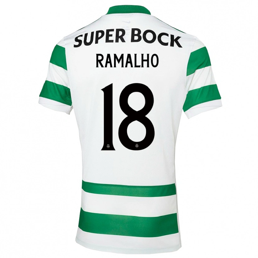 Danxen Homem Camisola Inês Filipa Ramalho Gonçalves #18 Verde Branco Principal 2025/26 Camisa Brasil