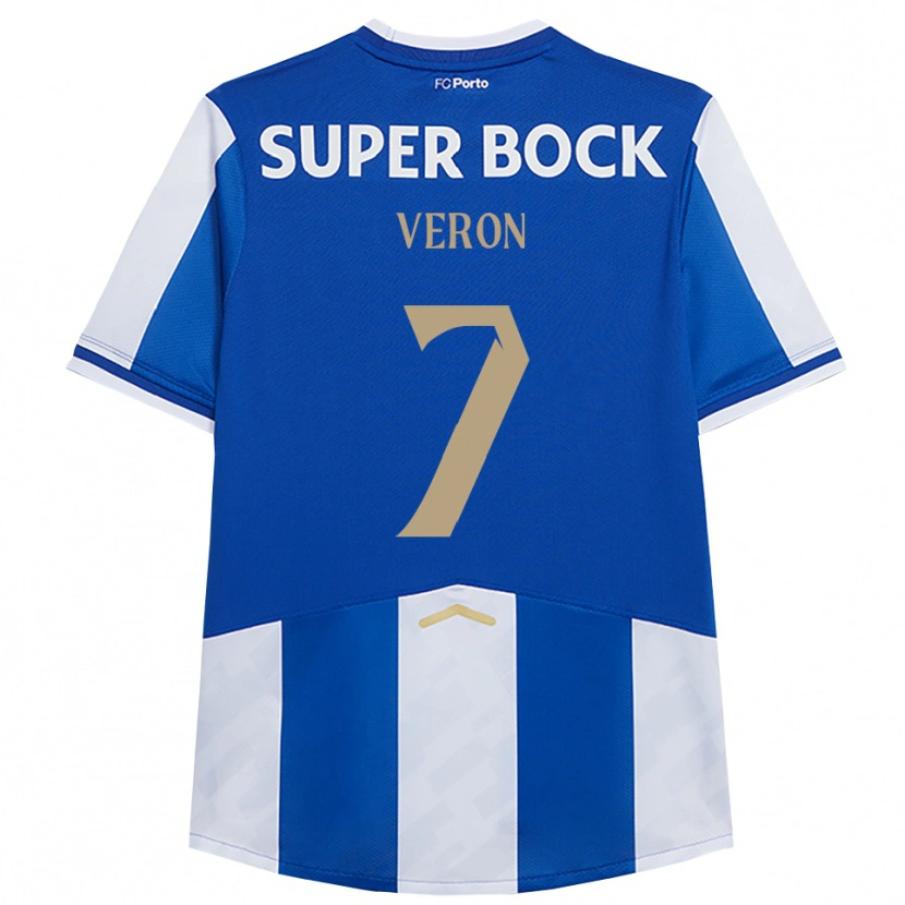 Danxen Homem Camisola Gabriel Veron #7 Azul Branco Principal 2025/26 Camisa Brasil