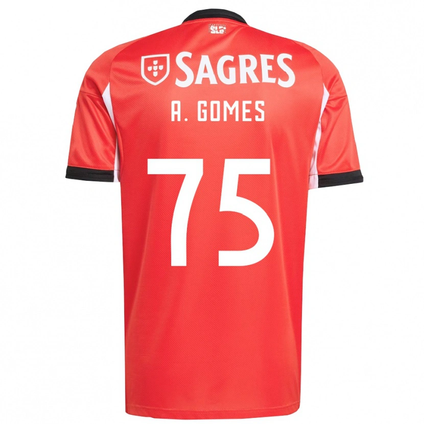 Danxen Homem Camisola André Gomes #75 Vermelho Branco Principal 2025/26 Camisa Brasil