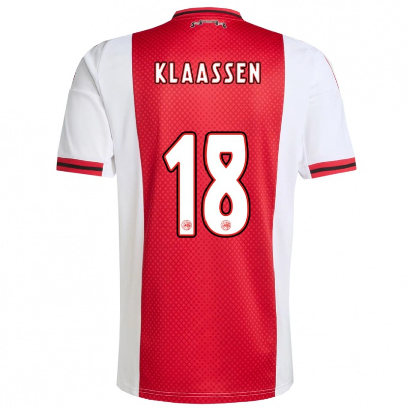 Danxen Homem Camisola Davy Klaassen #18 Vermelho Branco Principal 2025/26 Camisa Brasil