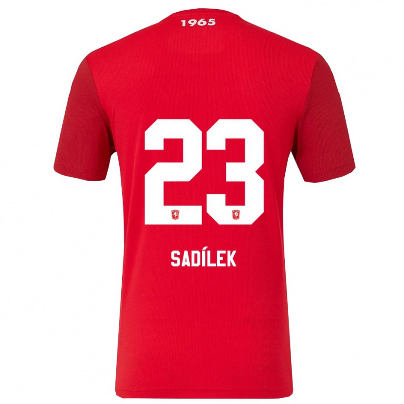 Danxen Homem Camisola Michal Sadilek #23 Vermelho Branco Principal 2025/26 Camisa Brasil