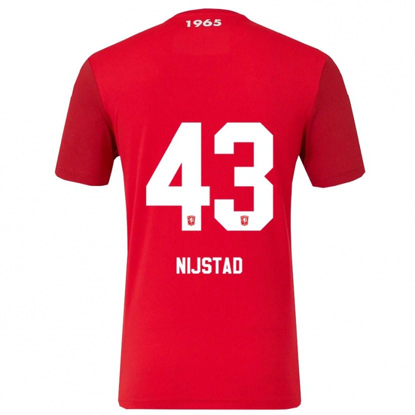 Danxen Homem Camisola Ruud Nijstad #43 Vermelho Branco Principal 2025/26 Camisa Brasil