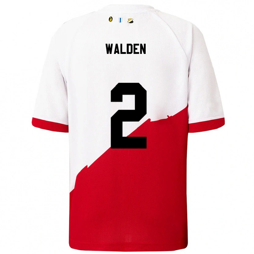 Danxen Homem Camisola Jaden Walden #2 Branco Vermelho Principal 2025/26 Camisa Brasil