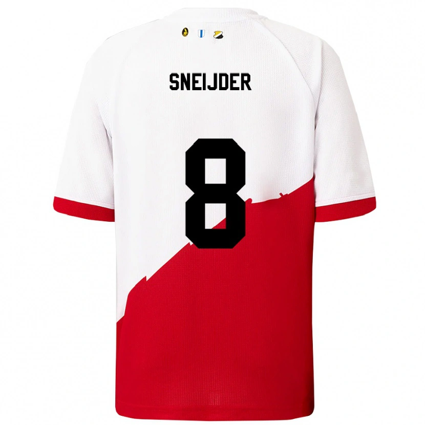 Danxen Homem Camisola Jessey Sneijder #8 Branco Vermelho Principal 2025/26 Camisa Brasil