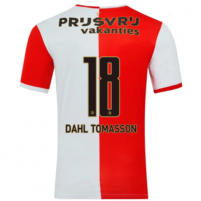 Danxen Homem Camisola Luca Dahl Tomasson #18 Vermelho Branco Principal 2025/26 Camisa Brasil