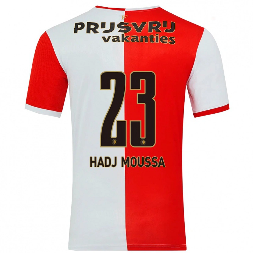 Danxen Homem Camisola Anis Hadj Moussa #23 Vermelho Branco Principal 2025/26 Camisa Brasil