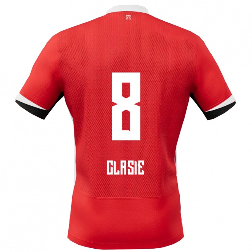 Danxen Homem Camisola Jordy Clasie #8 Vermelho Branco Principal 2025/26 Camisa Brasil