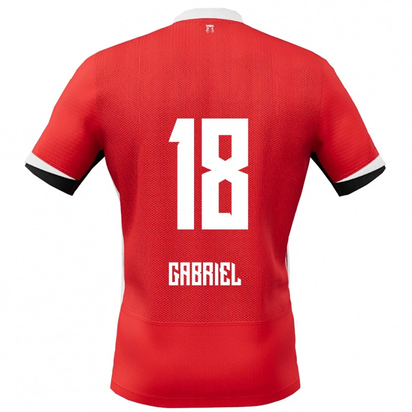 Danxen Homem Camisola Gabriel Jongens #18 Vermelho Branco Principal 2025/26 Camisa Brasil