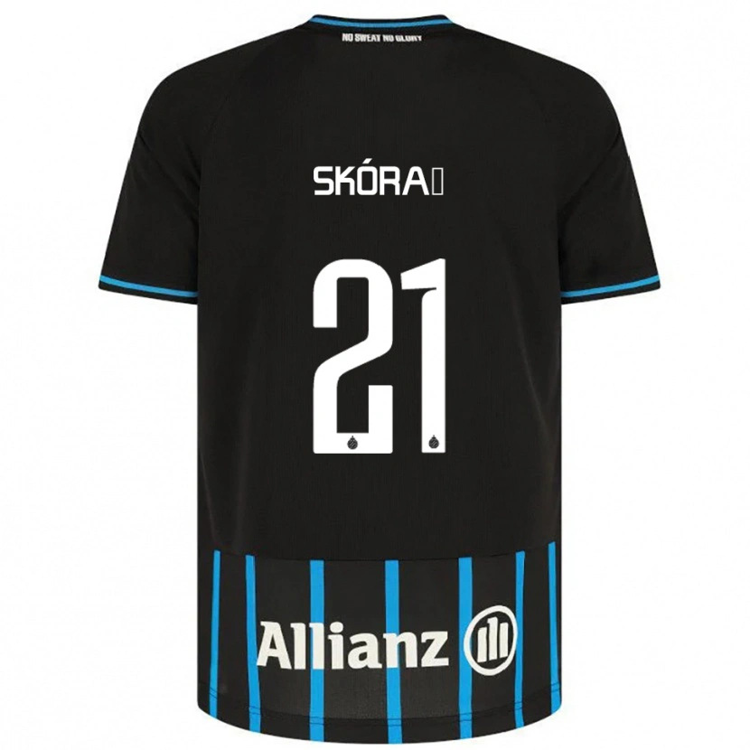 Danxen Homem Camisola Michal Skoras #21 Preto Azul Principal 2025/26 Camisa Brasil