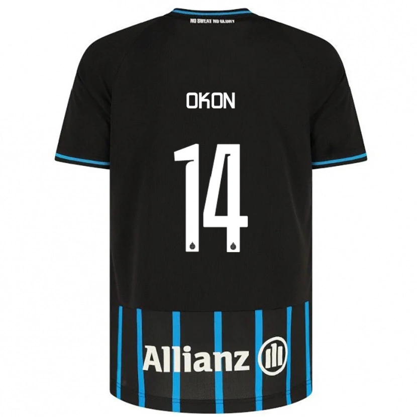 Danxen Homem Camisola Gianluca Okon #14 Preto Azul Principal 2025/26 Camisa Brasil