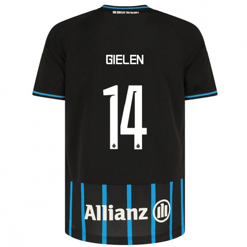 Danxen Homem Camisola Sterre Gielen #14 Preto Azul Principal 2025/26 Camisa Brasil