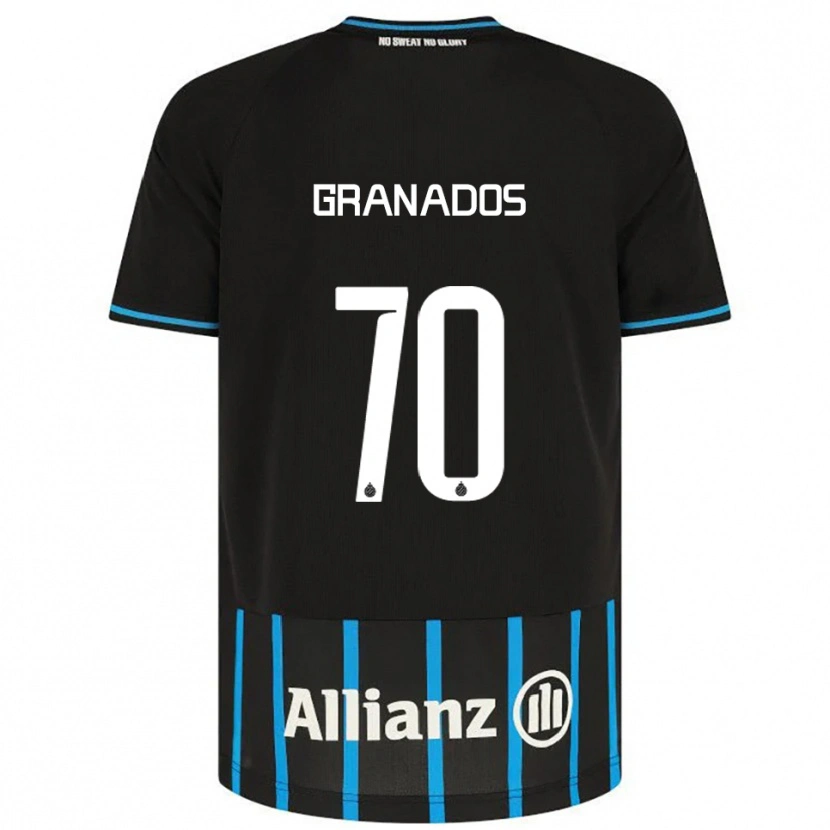 Danxen Homem Camisola Alejandro Granados #70 Preto Azul Principal 2025/26 Camisa Brasil