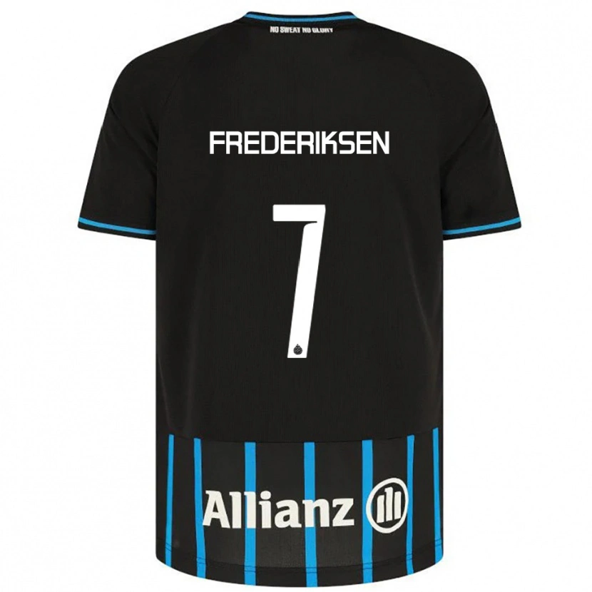 Danxen Homem Camisola Rebekka Frederiksen #7 Preto Azul Principal 2025/26 Camisa Brasil