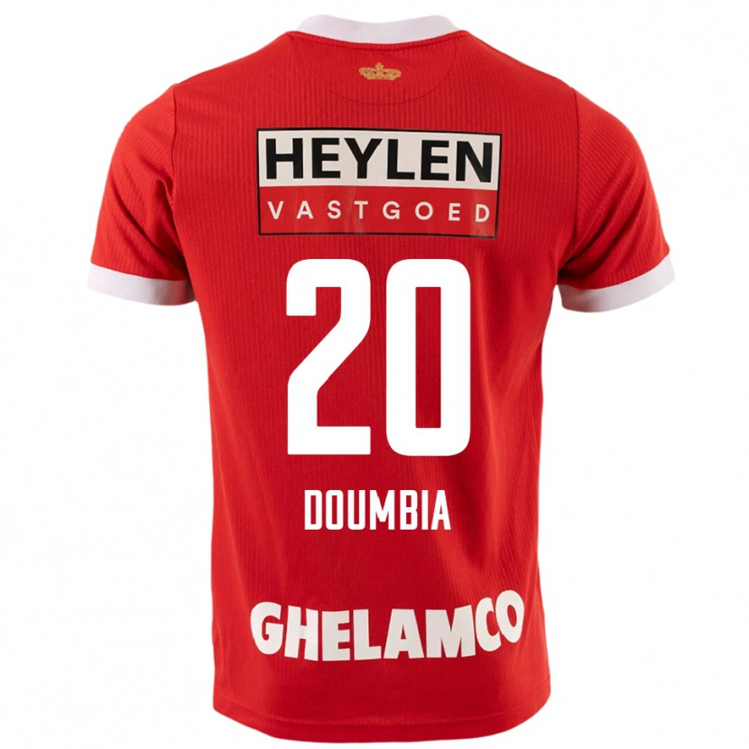 Danxen Homem Camisola Mahamadou Doumbia #20 Vermelho Branco Principal 2025/26 Camisa Brasil