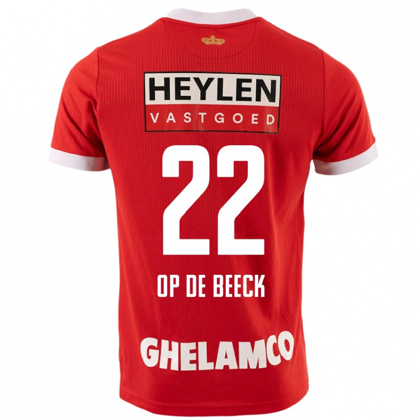 Danxen Homem Camisola Gregg Op De Beeck #22 Vermelho Branco Principal 2025/26 Camisa Brasil