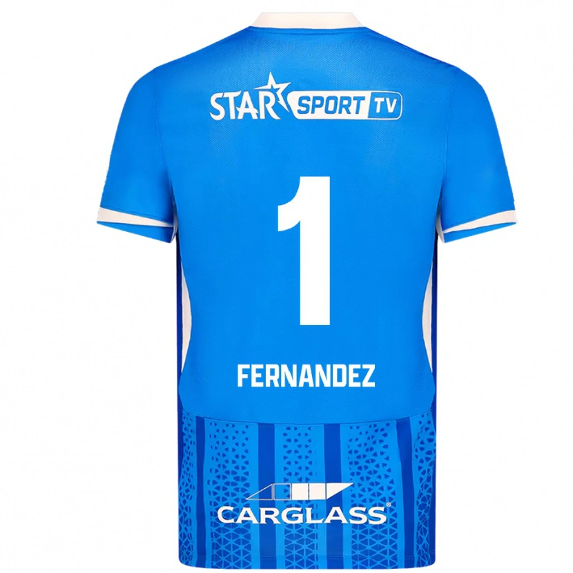 Danxen Homem Camisola Elias Gonzalez Fernandez #1 Azul Branco Principal 2025/26 Camisa Brasil