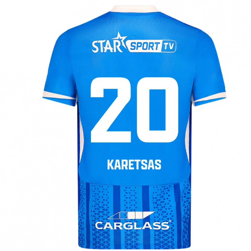 Danxen Homem Camisola Konstantinos Karetsas #20 Azul Branco Principal 2025/26 Camisa Brasil
