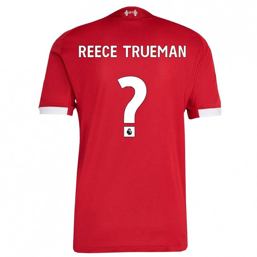 Danxen Homem Camisola Reece Trueman #0 Vermelho Branco Principal 2025/26 Camisa Brasil