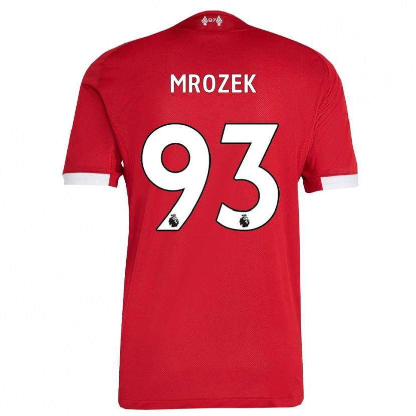 Danxen Homem Camisola Fabian Mrozek #93 Vermelho Branco Principal 2025/26 Camisa Brasil