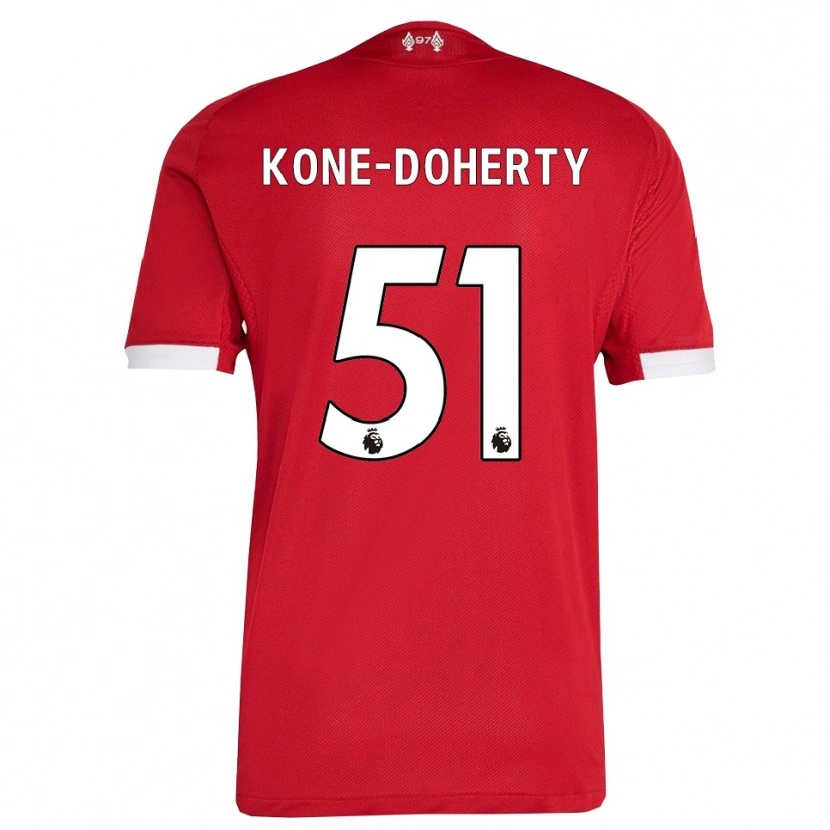 Danxen Homem Camisola Trent Kone-Doherty #51 Vermelho Branco Principal 2025/26 Camisa Brasil