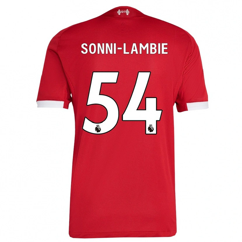 Danxen Homem Camisola Joshua Sonni-Lambie #54 Vermelho Branco Principal 2025/26 Camisa Brasil