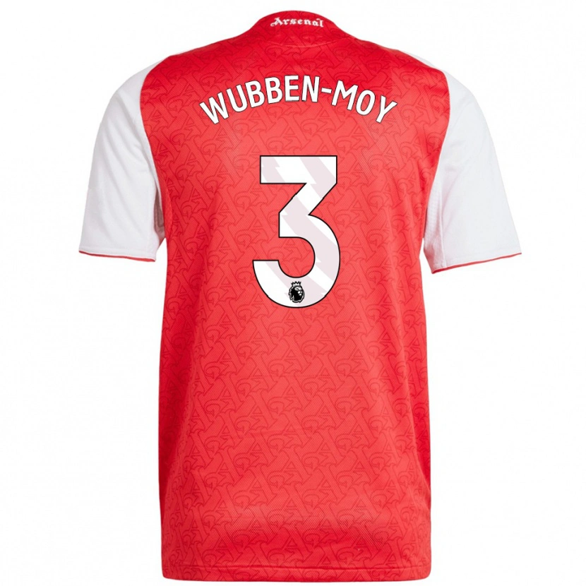 Danxen Homem Camisola Lotte Wubben-Moy #3 Vermelho Branco Principal 2025/26 Camisa Brasil