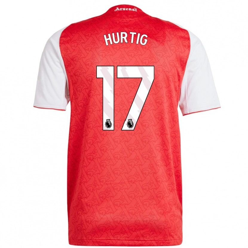 Danxen Homem Camisola Lina Hurtig #17 Vermelho Branco Principal 2025/26 Camisa Brasil