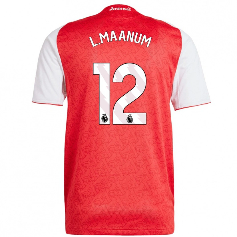 Danxen Homem Camisola Frida Maanum #12 Vermelho Branco Principal 2025/26 Camisa Brasil